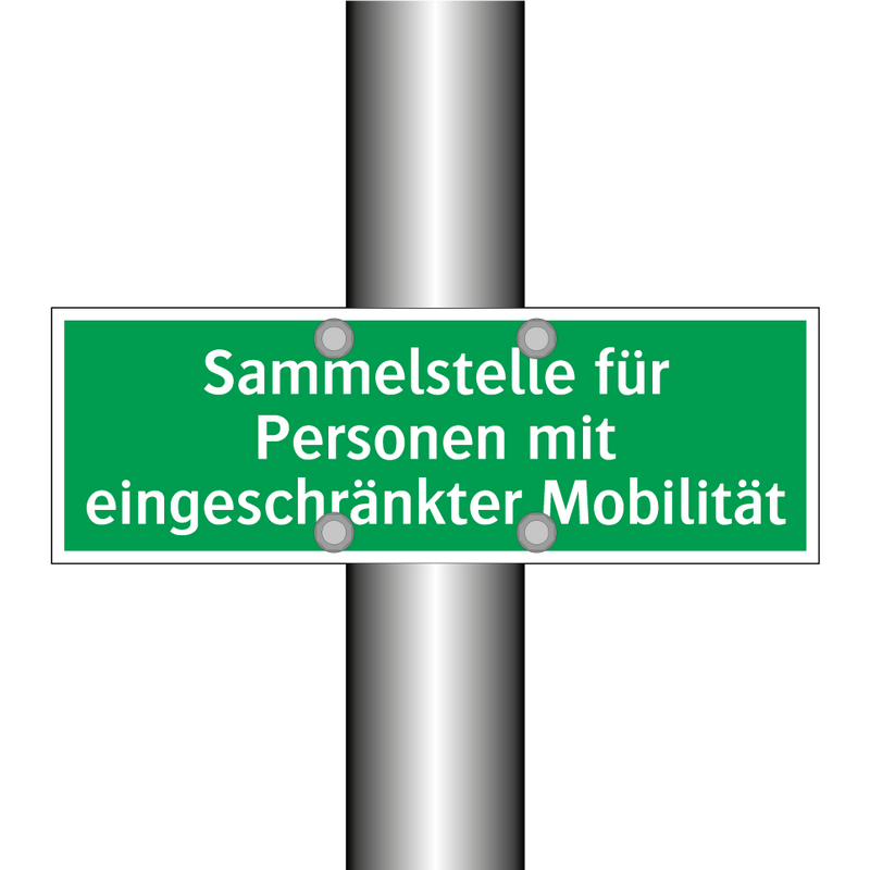 Sammelstelle für Personen mit eingeschränkter Mobilität