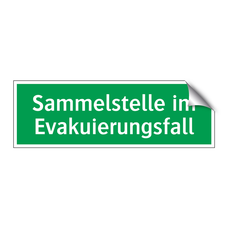 Sammelstelle im Evakuierungsfall