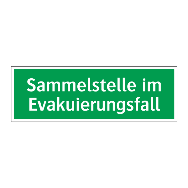 Sammelstelle im Evakuierungsfall