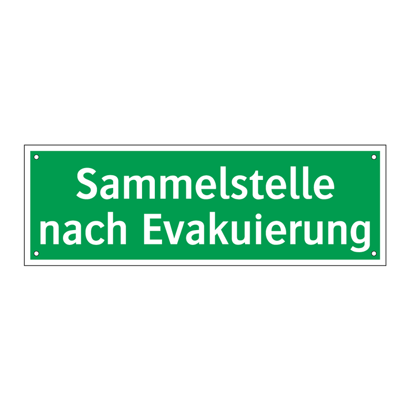 Sammelstelle nach Evakuierung