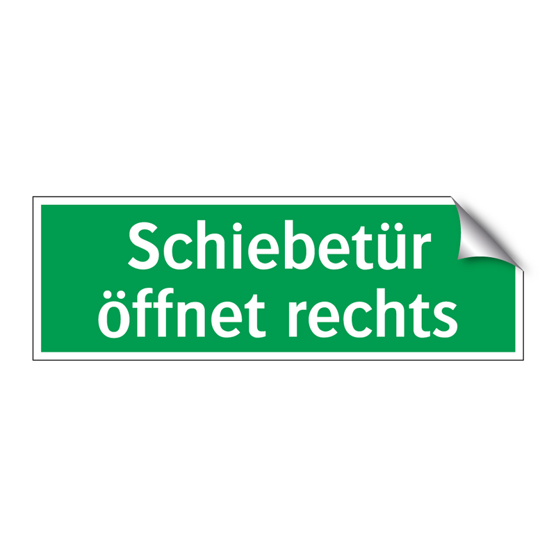 Schiebetür öffnet rechts