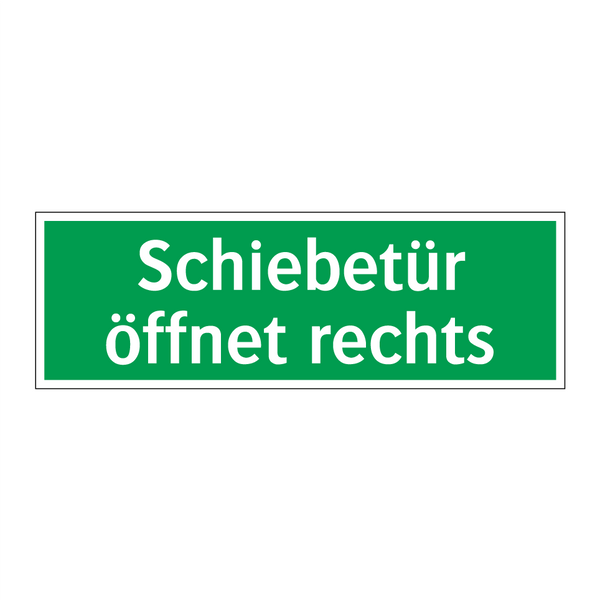 Schiebetür öffnet rechts