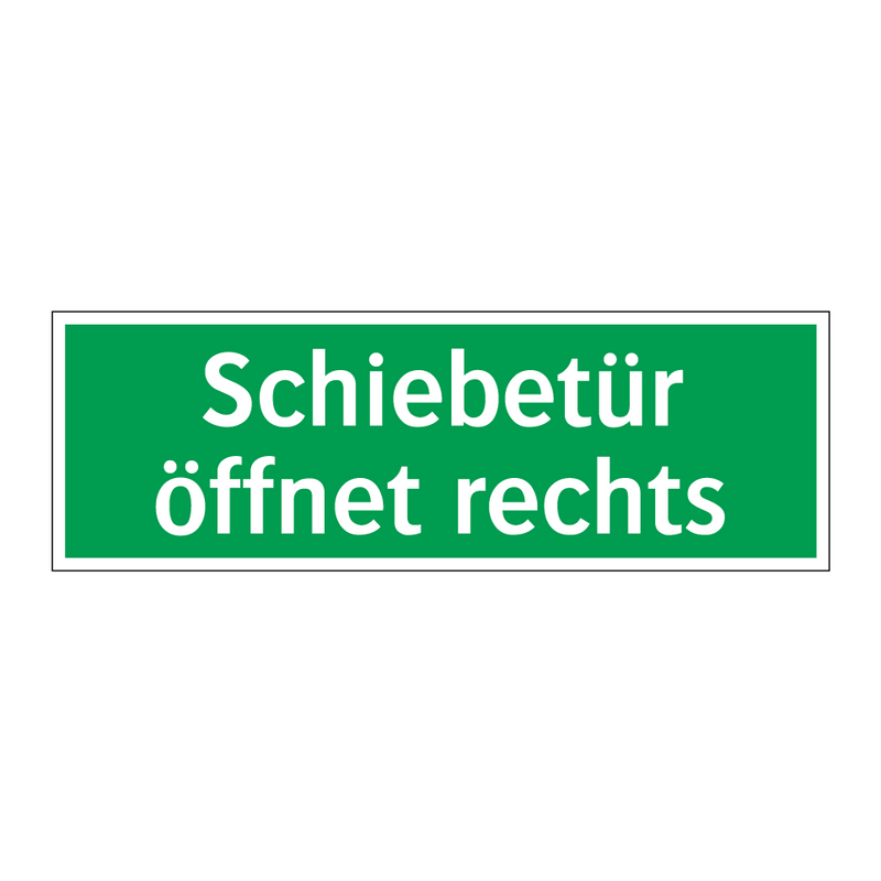 Schiebetür öffnet rechts