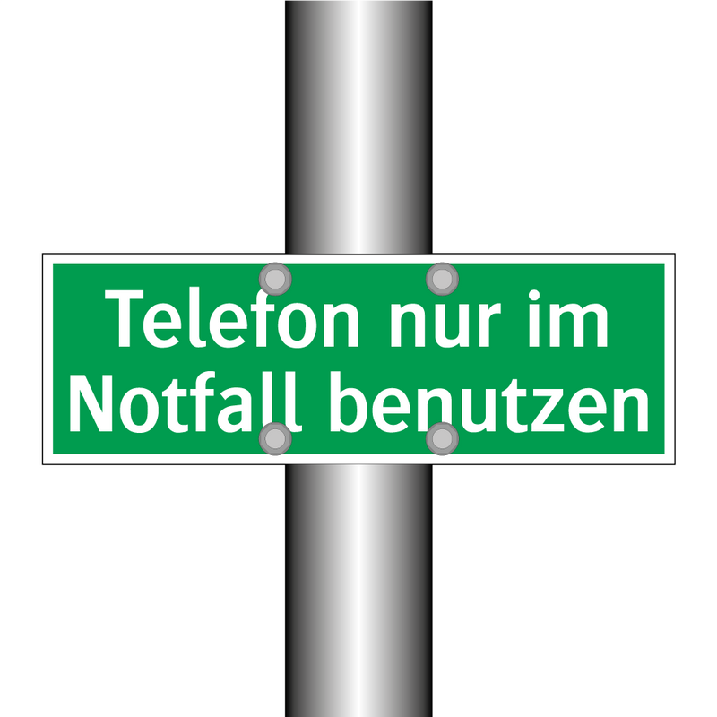 Telefon nur im Notfall benutzen