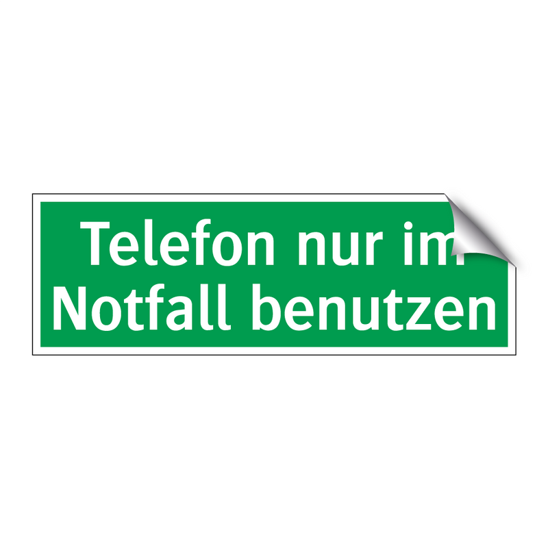 Telefon nur im Notfall benutzen