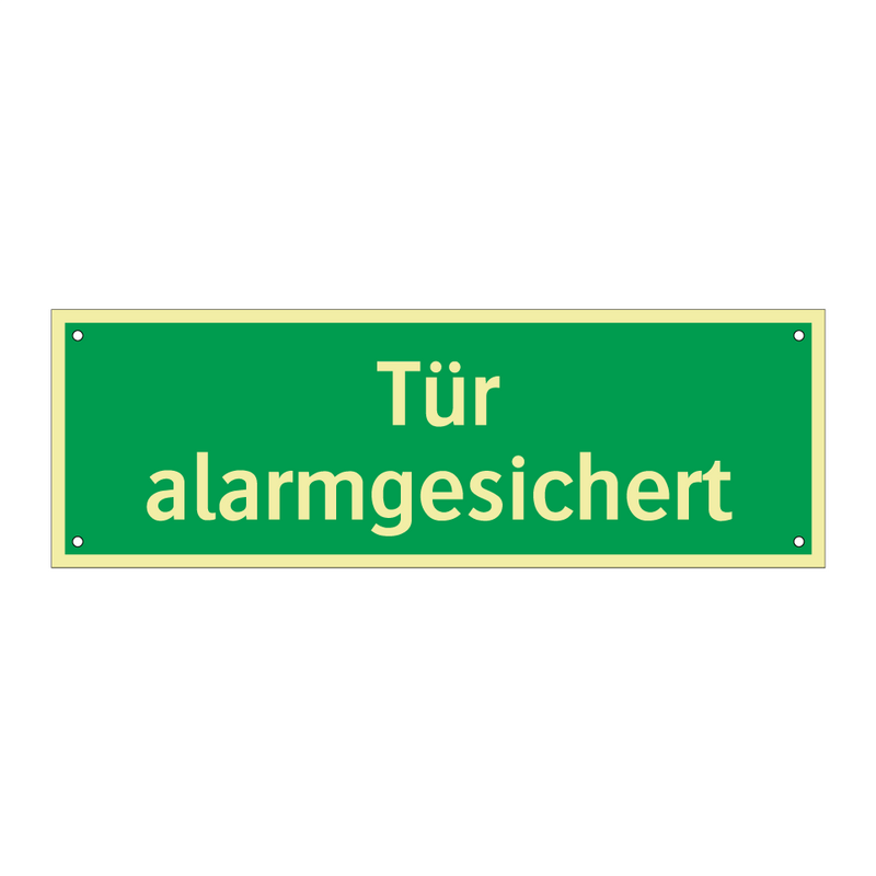 Tür alarmgesichert