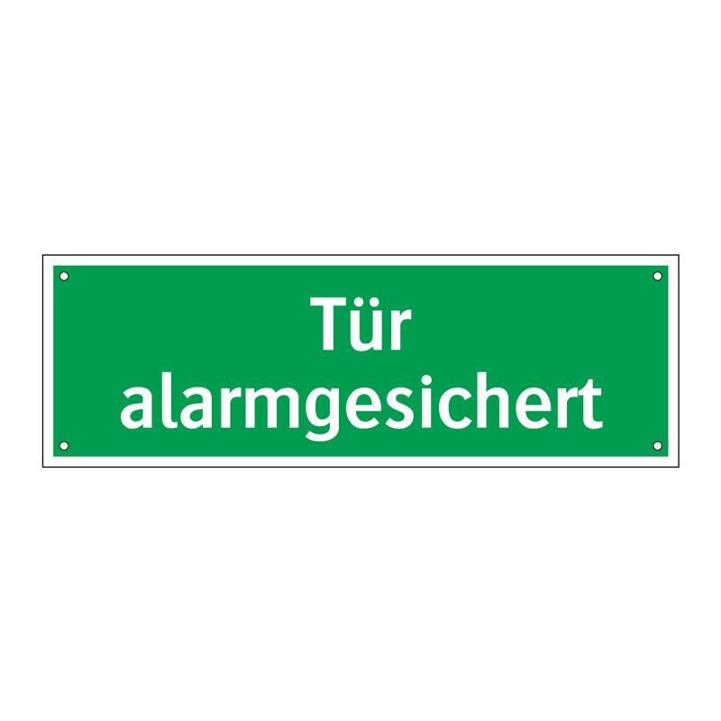 Tür alarmgesichert