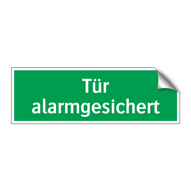 Tür alarmgesichert