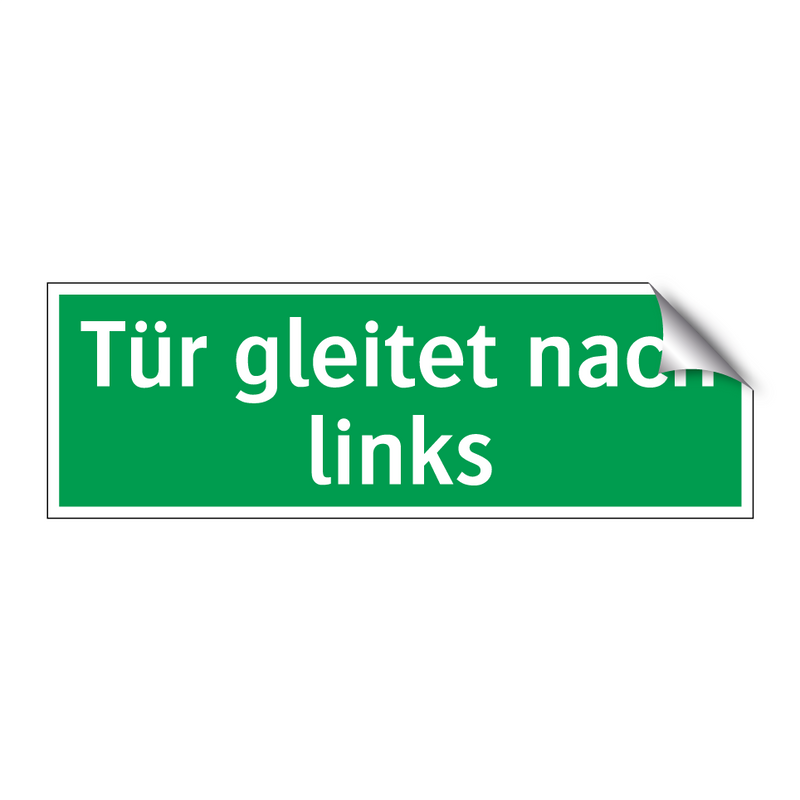 Tür gleitet nach links