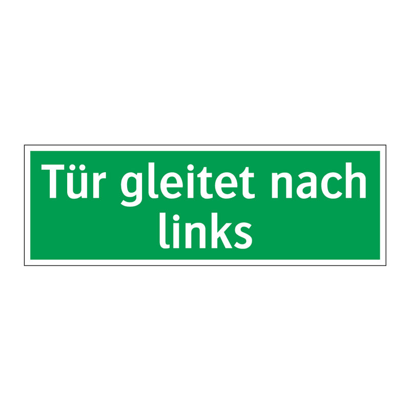 Tür gleitet nach links