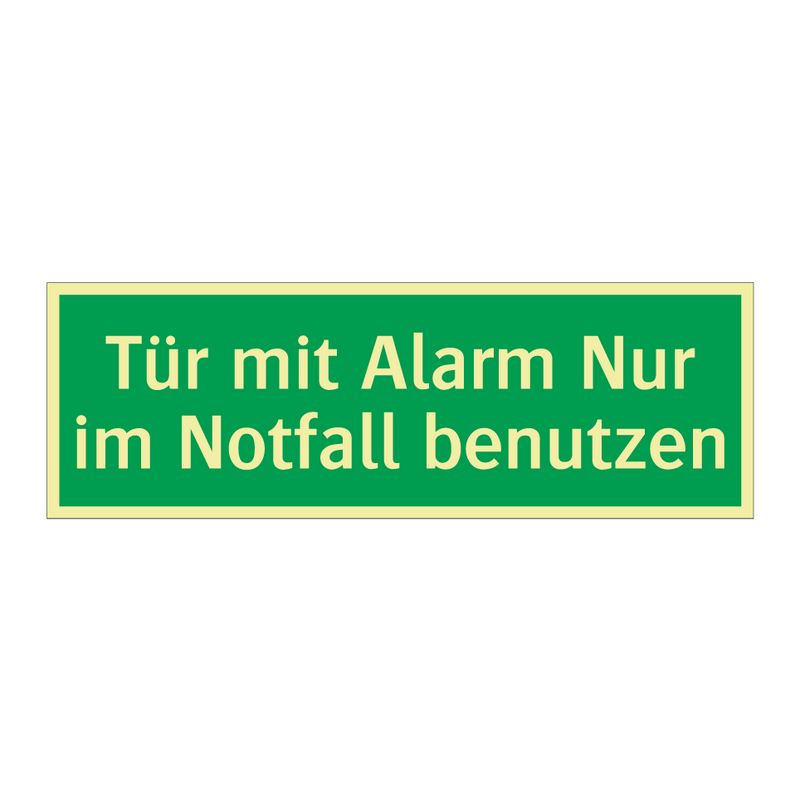 Tür mit Alarm Nur im Notfall benutzen