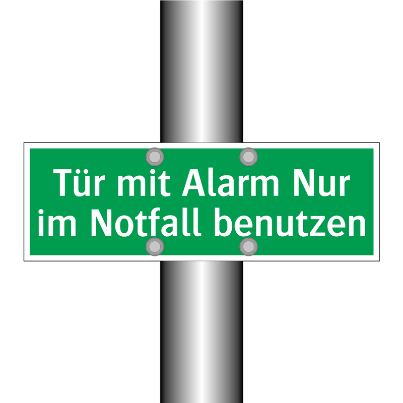 Tür mit Alarm Nur im Notfall benutzen