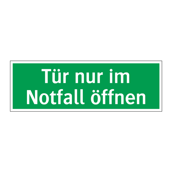 Tür nur im Notfall öffnen