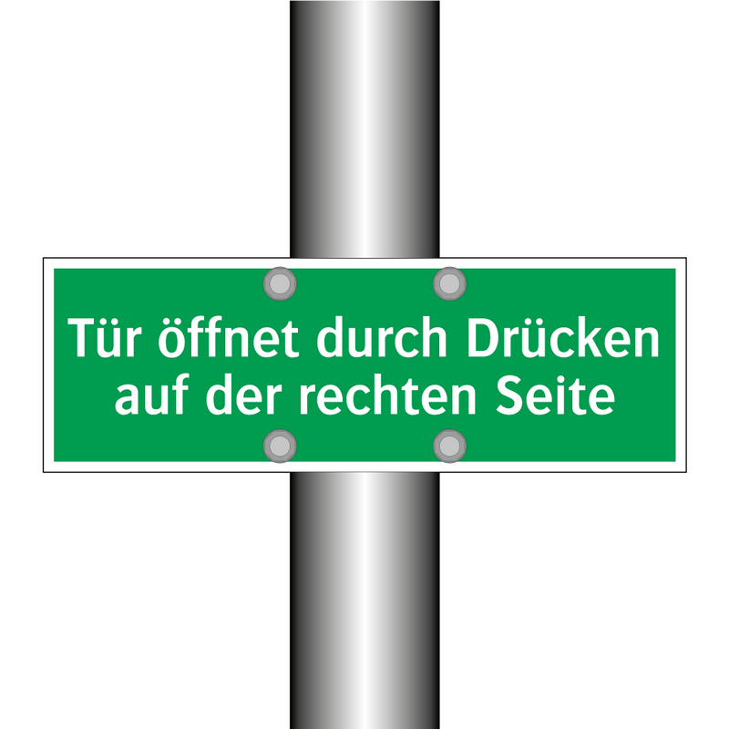 Tür öffnet durch Drücken auf der rechten Seite