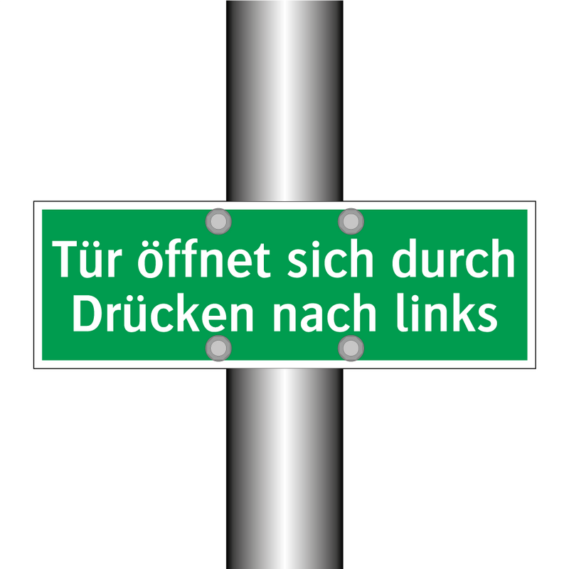 Tür öffnet sich durch Drücken nach links