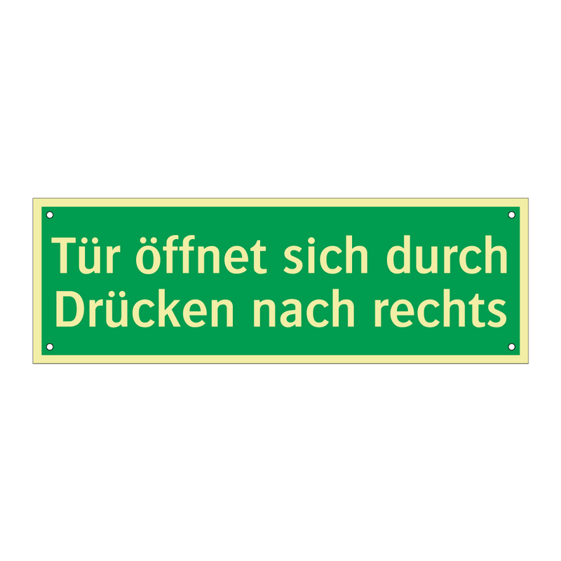 Tür öffnet sich durch Drücken nach rechts