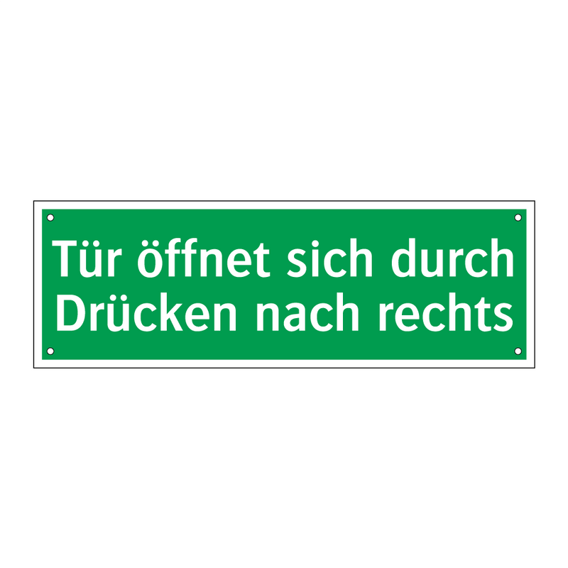 Tür öffnet sich durch Drücken nach rechts