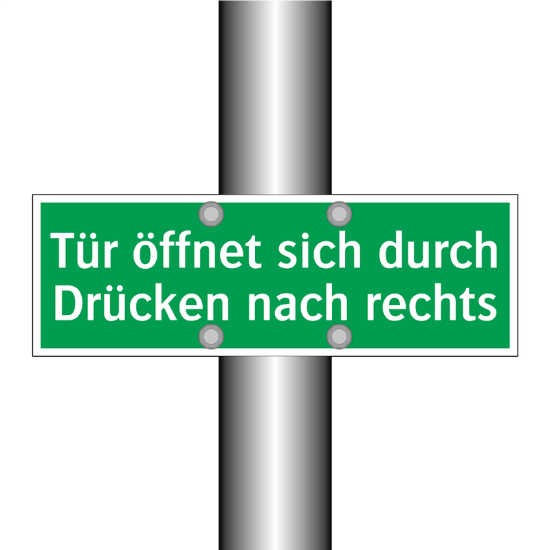 Tür öffnet sich durch Drücken nach rechts