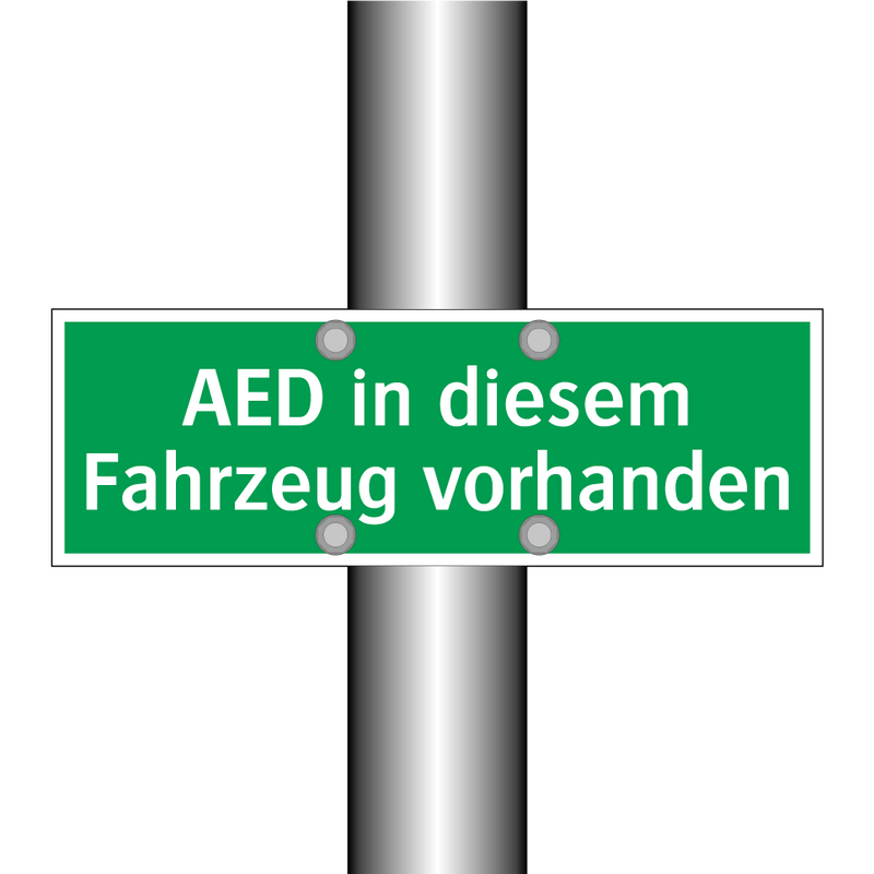 AED in diesem Fahrzeug vorhanden