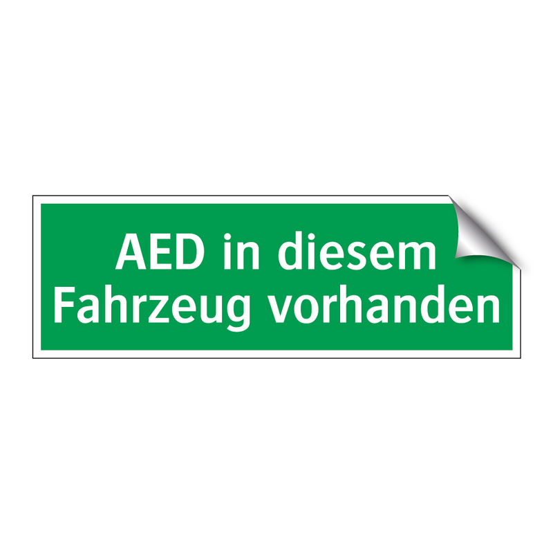 AED in diesem Fahrzeug vorhanden