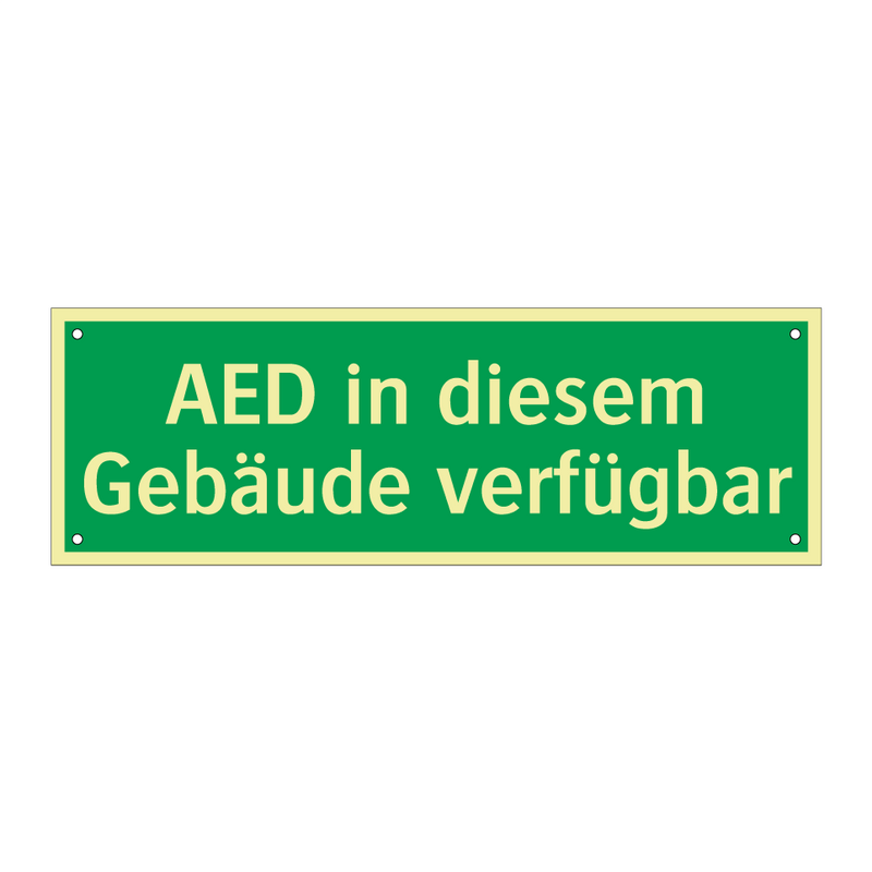 AED in diesem Gebäude verfügbar