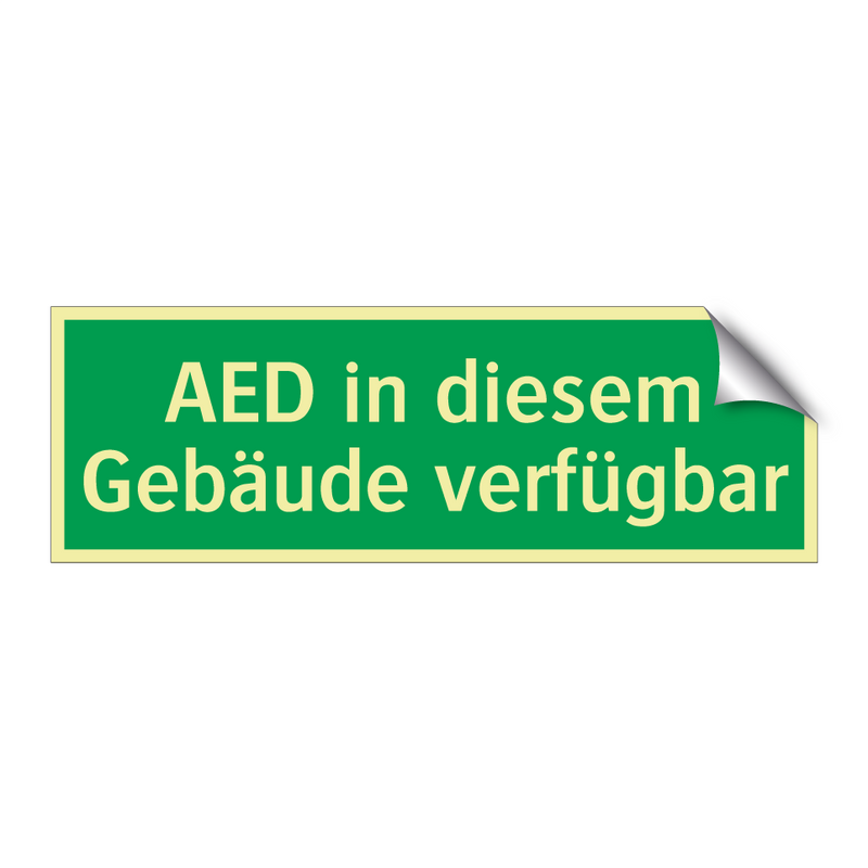 AED in diesem Gebäude verfügbar