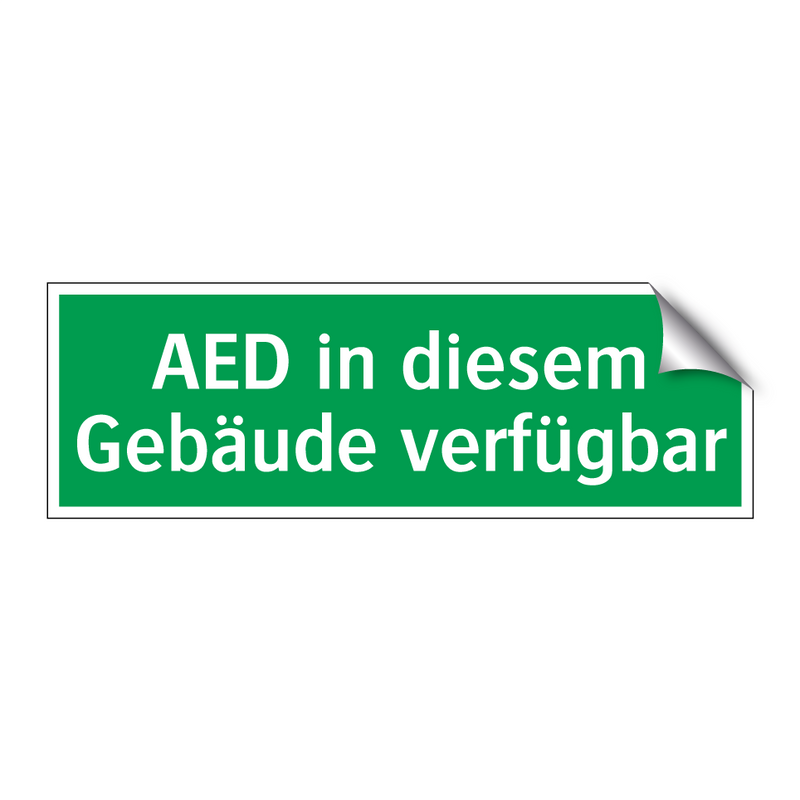 AED in diesem Gebäude verfügbar