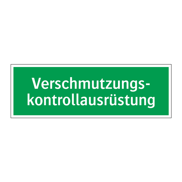 Verschmutzungskontrollausrüstung