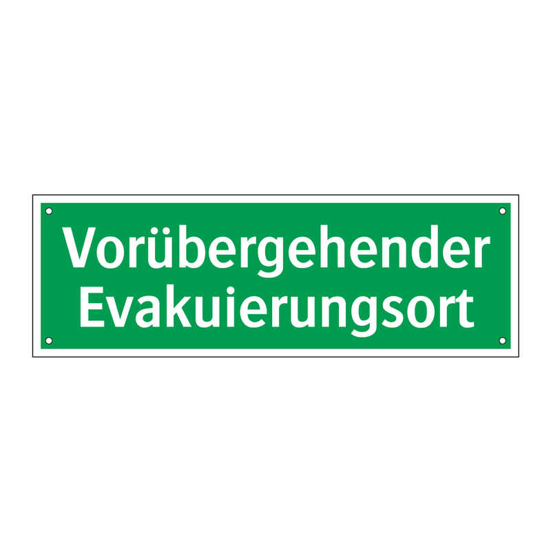 Vorübergehender Evakuierungsort