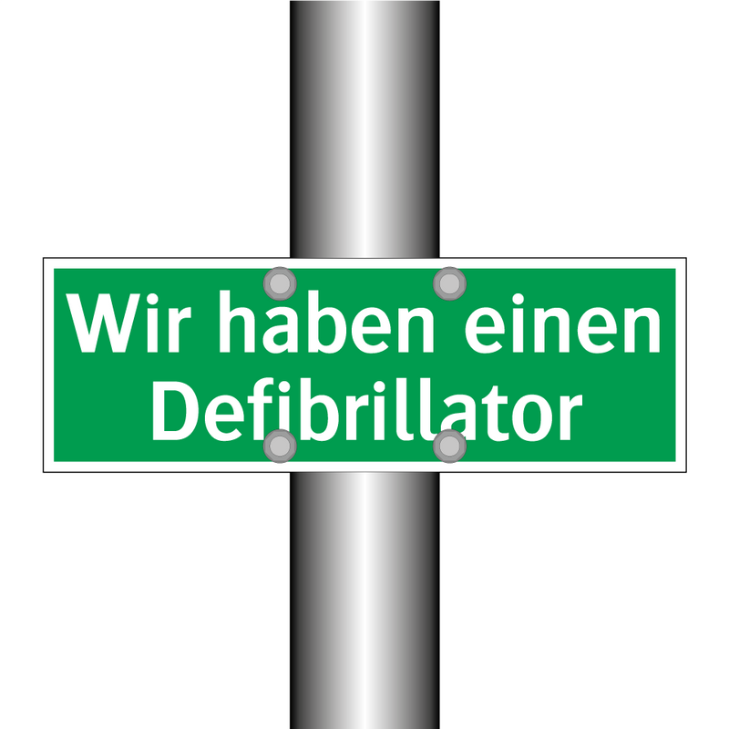 Wir haben einen Defibrillator