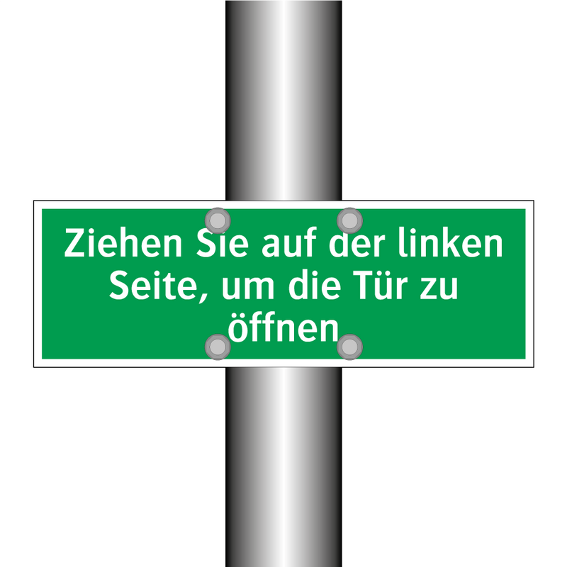 Ziehen Sie auf der linken Seite, um die Tür zu öffnen