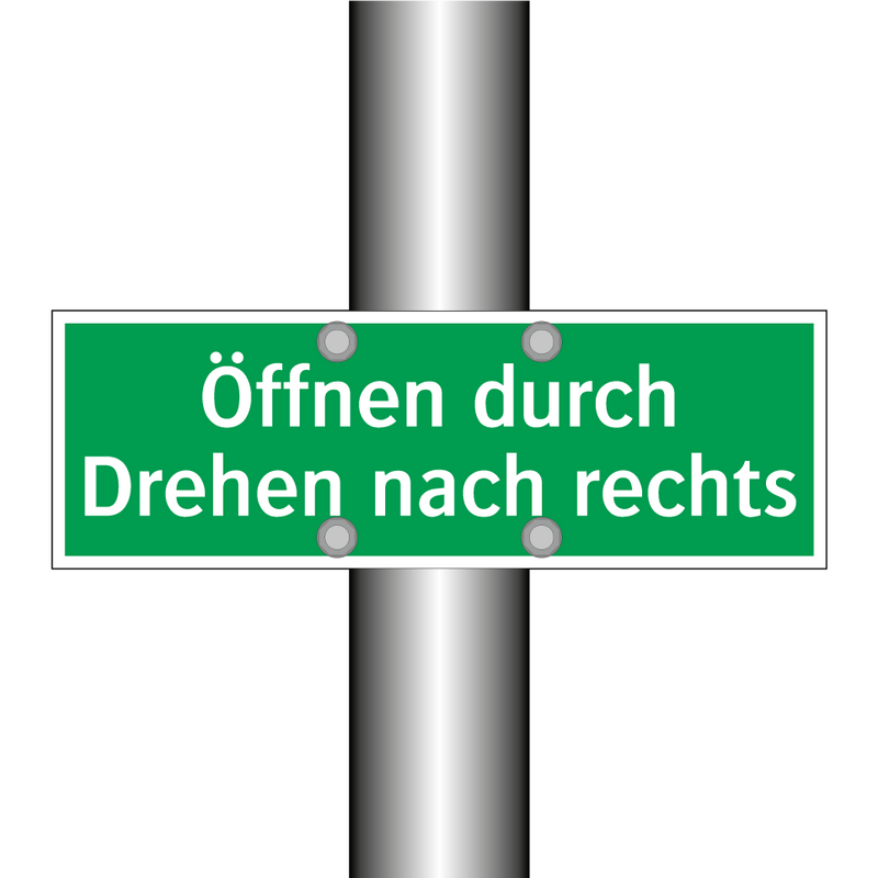 Öffnen durch Drehen nach rechts