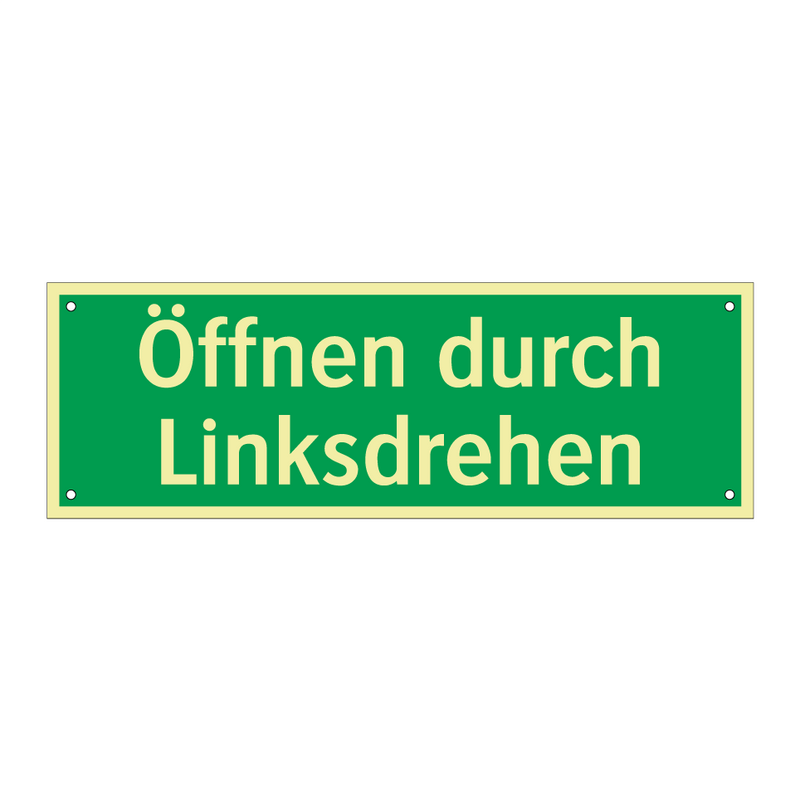 Öffnen durch Linksdrehen