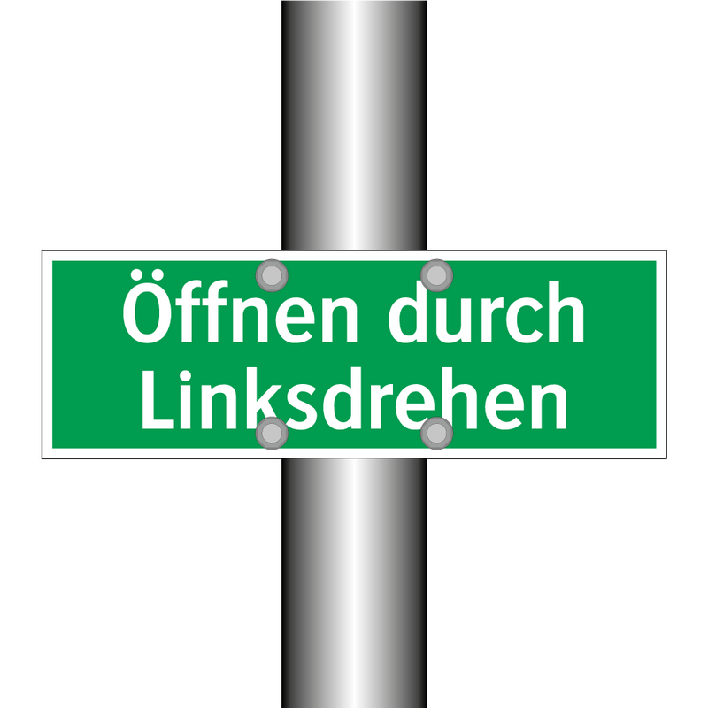 Öffnen durch Linksdrehen