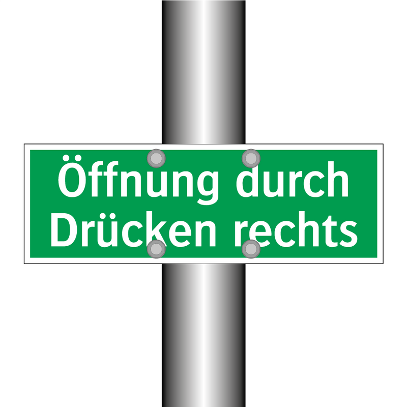 Öffnung durch Drücken rechts