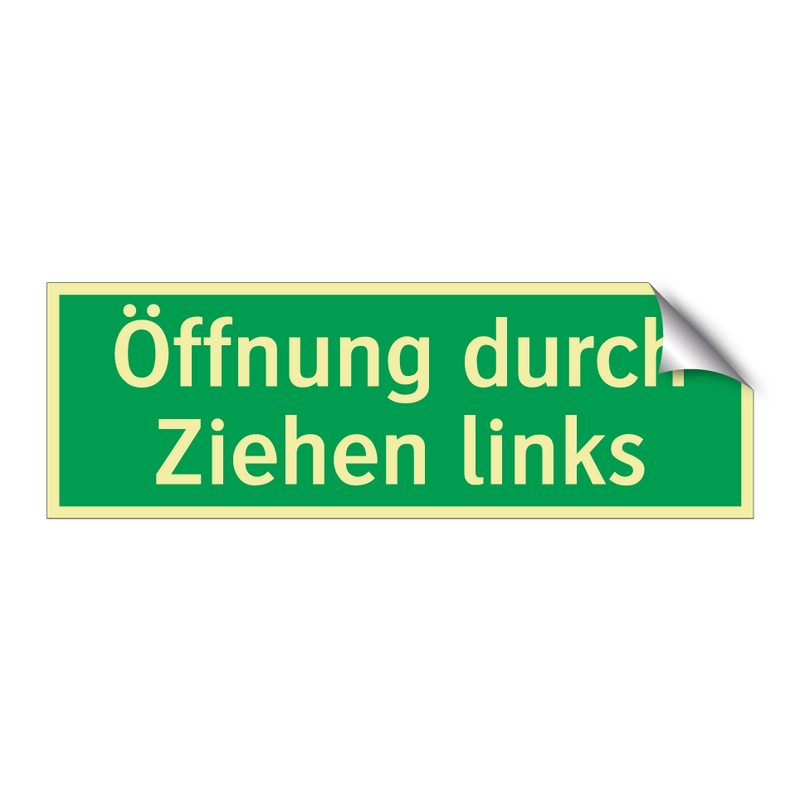 Öffnung durch Ziehen links