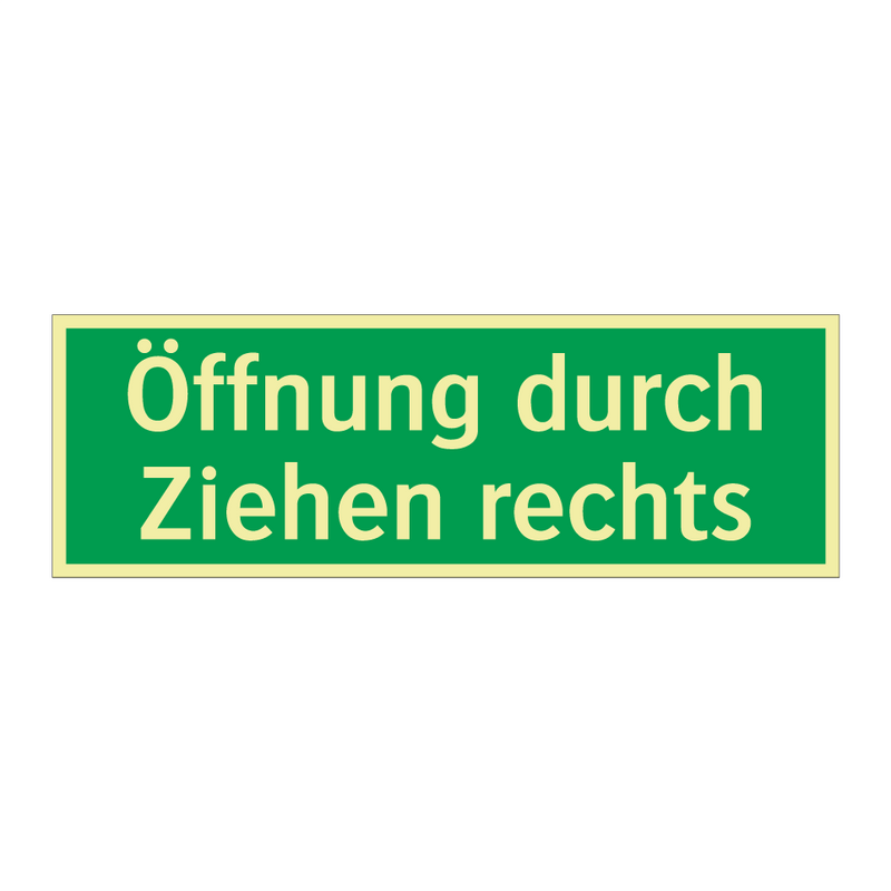 Öffnung durch Ziehen rechts