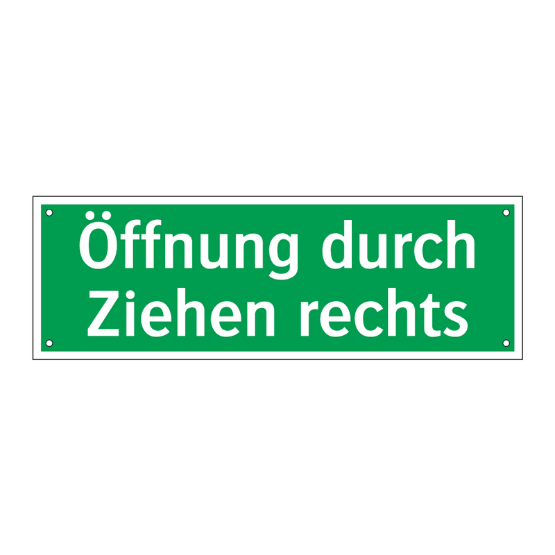 Öffnung durch Ziehen rechts