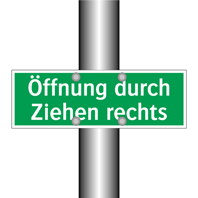 Öffnung durch Ziehen rechts