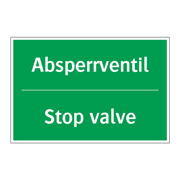 Absperrventil - Stop valve