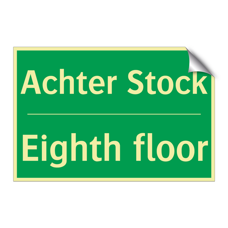 Achter Stock - Eighth floor