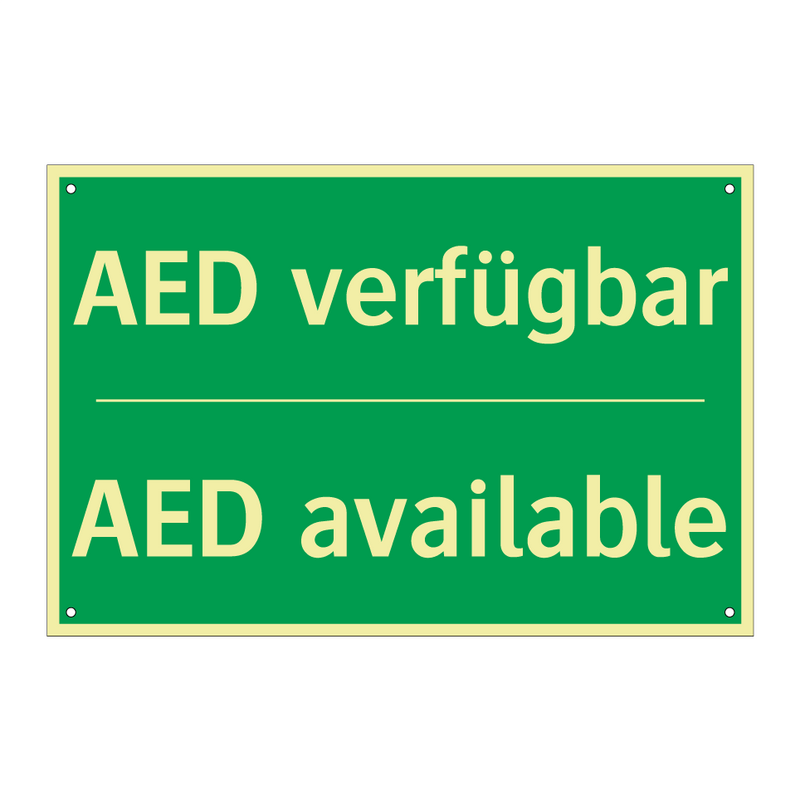 AED verfügbar - AED available