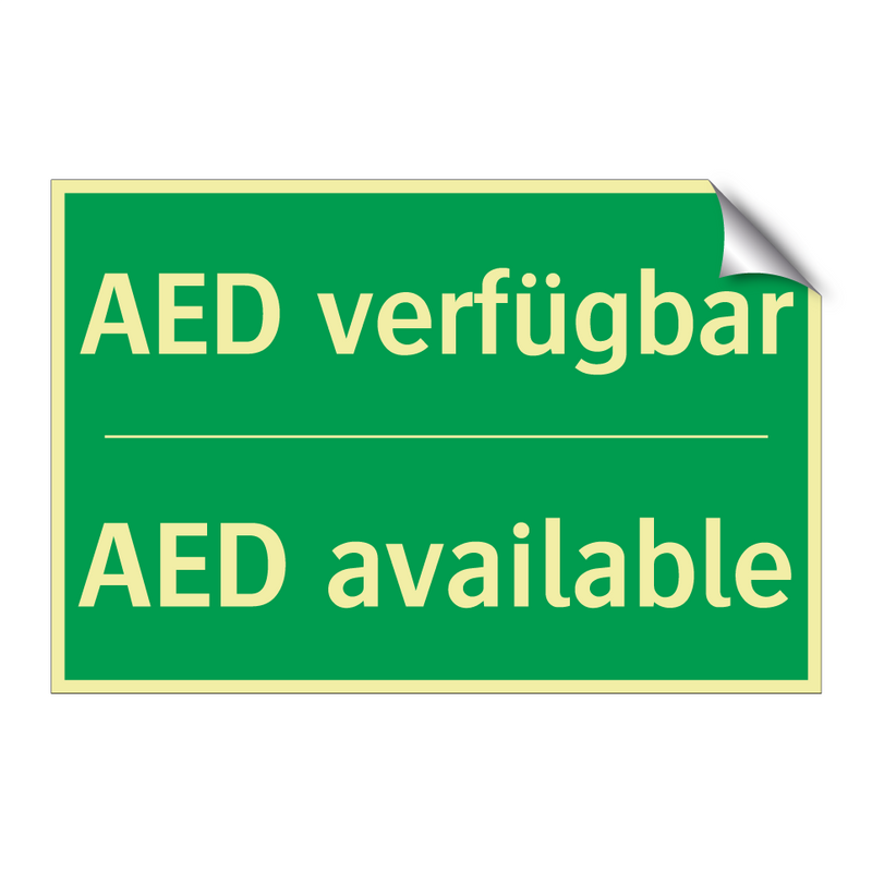 AED verfügbar - AED available