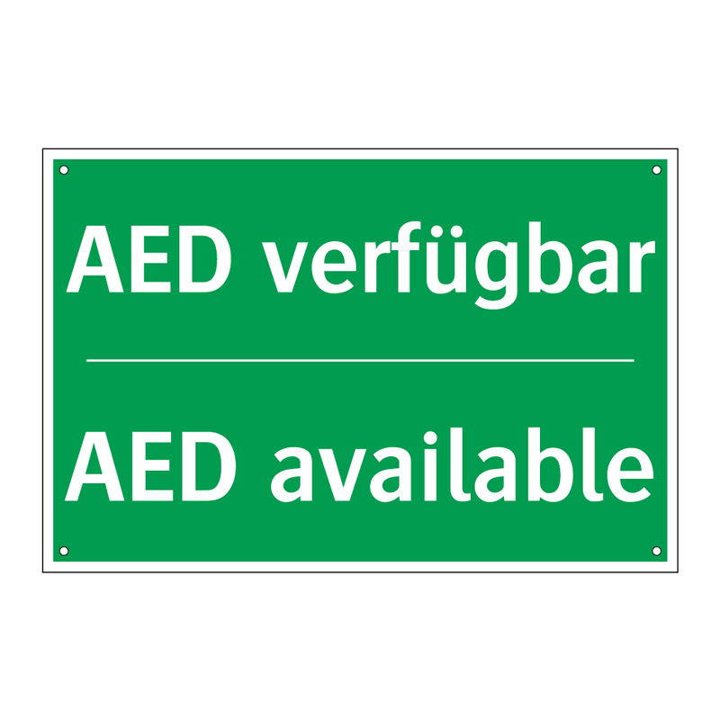 AED verfügbar - AED available