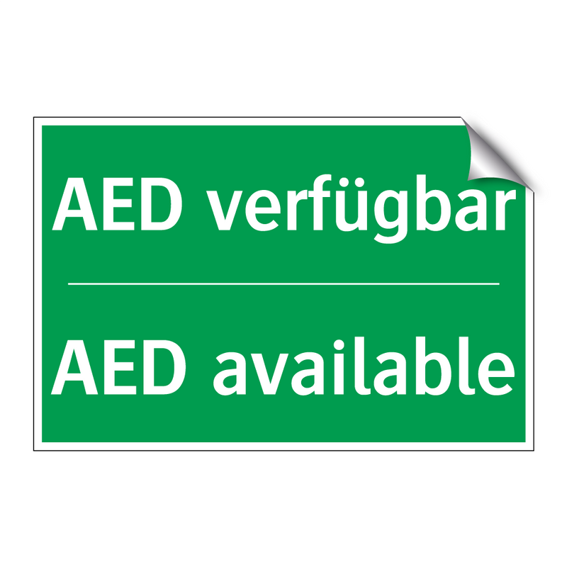 AED verfügbar - AED available