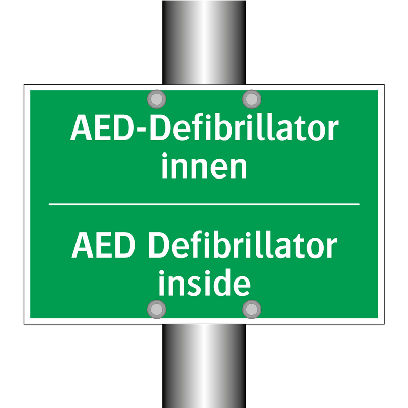 AED-Defibrillator innen - AED Defibrillator inside