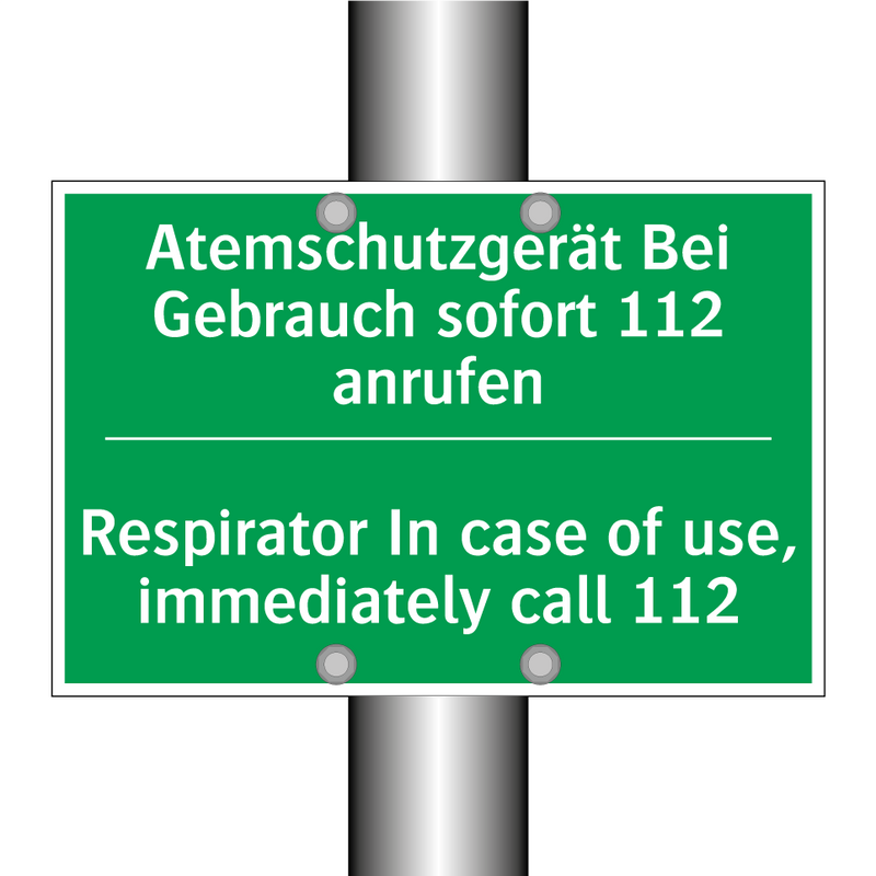 Atemschutzgerät Bei Gebrauch sofort /.../ - Respirator In case of use, immediately /.../