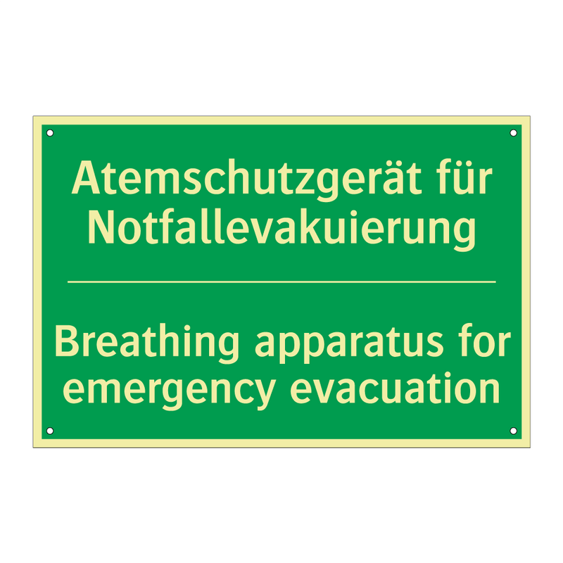 Atemschutzgerät für Notfallevakuierung /.../ - Breathing apparatus for emergency /.../