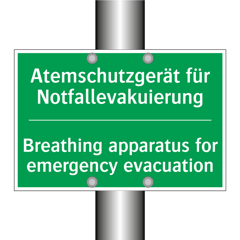 Atemschutzgerät für Notfallevakuierung /.../ - Breathing apparatus for emergency /.../