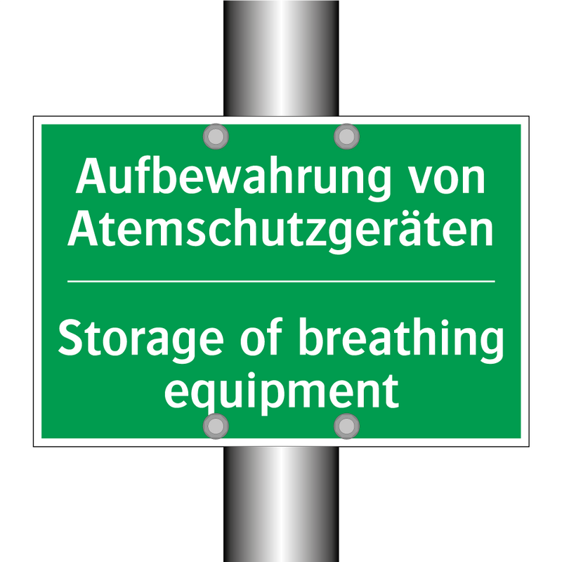 Aufbewahrung von Atemschutzgeräten /.../ - Storage of breathing equipment